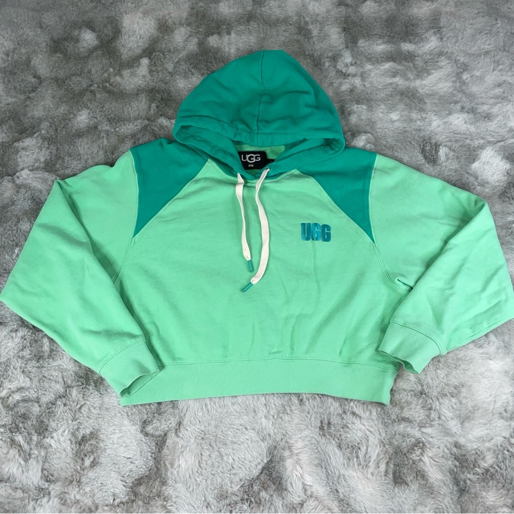UGG Teal and Mint Colorblock Hooded Sweatshirt-0345